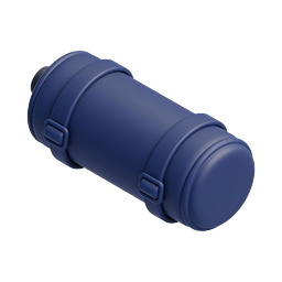 Navy Blue 3D Tube Container Icon | Clay Style