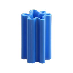 ブルー 3D 花瓶アイコン - モダンな装飾用セラミック容器