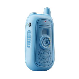 Blue Walkie Talkie Icon - 3D Communication Device