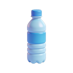 Stylish Blue Water Bottle Icon for Health and Wellness