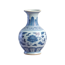 Blue and White Porcelain Vase Icon | Traditional Chinese Ceramic