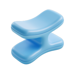3D Blue Letter Z Icon - Glossy Clay Style