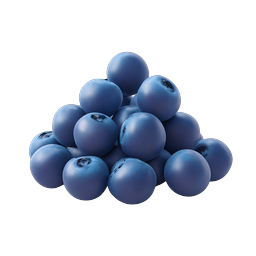 Fresh Blueberry Pile Icon - Realistic 3D Food Graphic