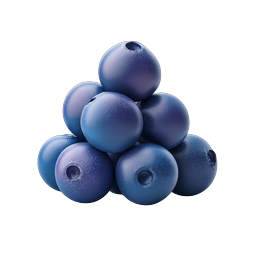 Fresh Blueberry Pile Icon - 3D Realistic Food Illustration