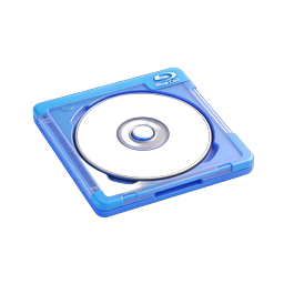 Blu-ray Disc Case 3D Icon - HD Media Storage