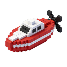 Vibrant Pixel Boat Icon for Creative Projects