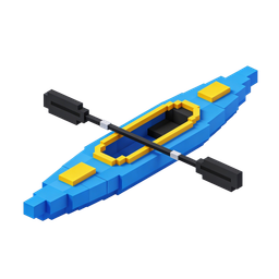 Vibrant Kayak Icon for Water Sports Enthusiasts
