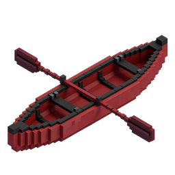 Pixel Kayak Icon for Outdoor Adventures