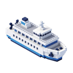Icône stylisée de bateau pour usages de transport et de voyage