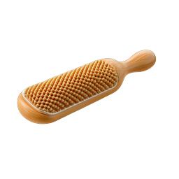 Realistic Wooden Body Massage Brush Icon