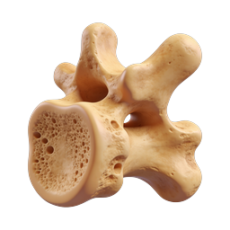 Detailed Bone Anatomy 3D Icon for Medical Use
