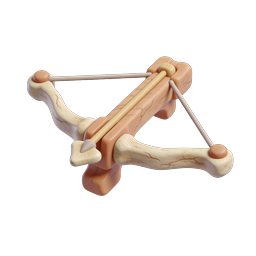 Anatomical Bone Crossbow 3D Icon - Horror Weapon Design