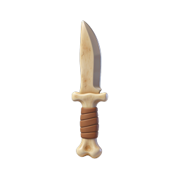 骨のダガーアイコン - ファンタジー3D武器デザイン