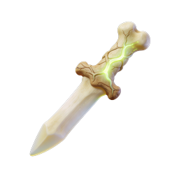 Icône Dague en Os Lumineuse - Arme RPG Fantastique