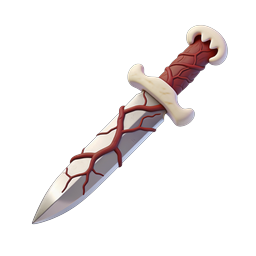 Bone Dagger Icon with Blood Veins | Fantasy Weapon