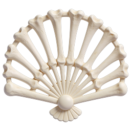 Bone Fan Icon - Skeletal Anatomy 3D Design