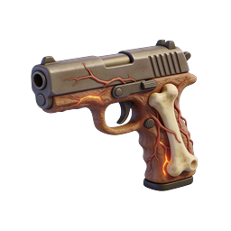 Bone Flesh Horror Pistol | Dark Fantasy 3D Weapon