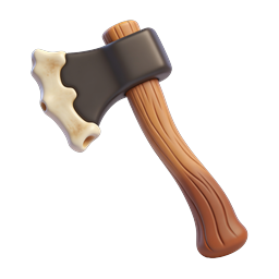 Bone Hammer Fantasy Weapon Icon | 3D Rendered Tool