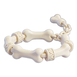 Bone Pet Necklace Icon | 3D Rendered Dog Accessory
