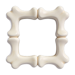 Bone Picture Frame Icon | Halloween Skeleton Decor