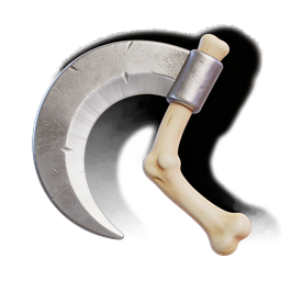 Bone Handle Sickle Icon - Realistic Weapon Design
