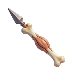 Icona 3D Lancia d'Osso Primitiva | Design Arma Realistico