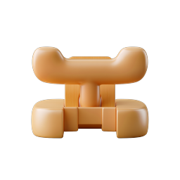 Bone Structure Clay 3D Medical Icon