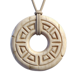 Carved Bone Tribal Amulet Pendant Icon | Ancient Symbol
