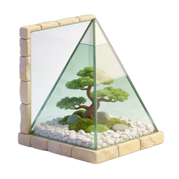 Bonsai Pyramid Terrarium - 3D Icon