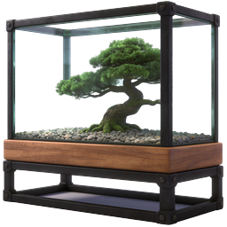 Bonsai Tree Glass Terrarium Display | Zen Garden Decor