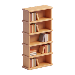 Stylish Bookshelf Icon for Modern Design Projects