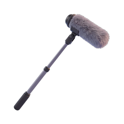 Professional Boom Microphone Icon | 3D Audio Equipment