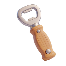 Realistic Bottle Opener Icon for Beverage Services