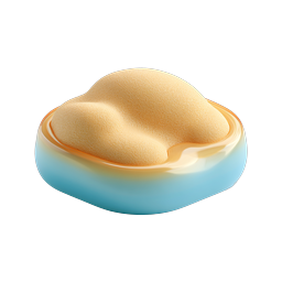 Clay Style Bowl with Powder Icon | 3D Food Icon
