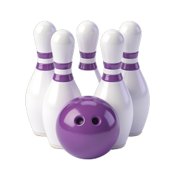 Biểu tượng Pin và Bóng Bowling - Thể thao Giải trí