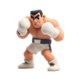 3D Boxer Fighter Character Icon | Boxing Sports