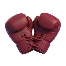 Red Boxing Gloves 3D Icon | Realistic Sports Icon