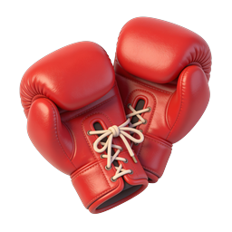 Red Boxing Gloves Icon | Realistic 3D Sports Icon