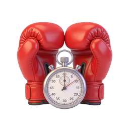 Boxing Gloves and Stopwatch Icon - Sports Timer