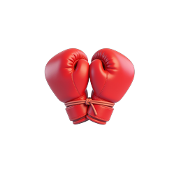 Red Boxing Gloves Tied Together Sports Icon