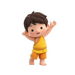 Cheerful Boy Playing in Water Splash Icon