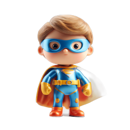 Boy Superhero Clay-Style 3D Character Icon