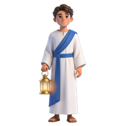 Boy with Lantern - Faith 3D Character Icon