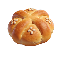 Braided Bread Icon - Fresh Artisan Loaf 3D Illustration