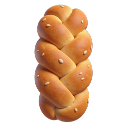 Golden Braided Bread Icon | Artisan Bakery 3D Illustration
