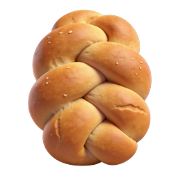 Ícone de Pão Trançado - Ícone 3D Realista de Comida de Padaria