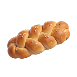 Ícone de Pão Trançado - Ilustração 3D de Challah Artesanal
