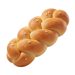Braided Bread Icon | Golden Challah Loaf 3D Illustration