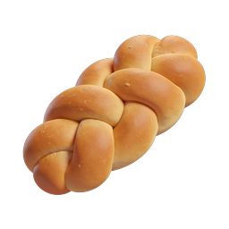 Ícone de Pão Trançado - Ilustração 3D de Padaria Artesanal