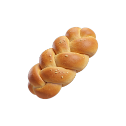 Icône de pain tressé - Illustration de boulangerie 3D artisanale